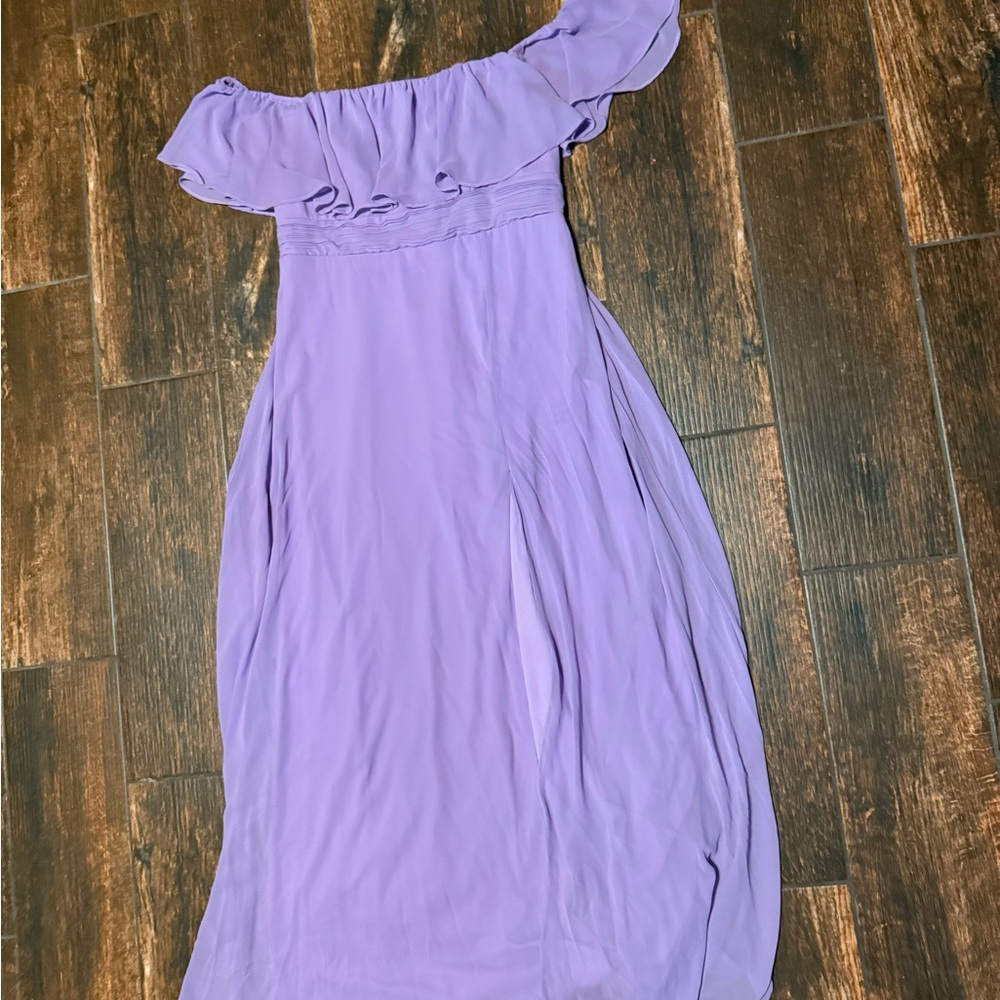 Ever Pretty One Shoulder Lavender Dress